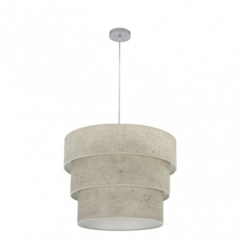 Distribuidor - Lâmpadas Diversas | Colgantes Moderno | COLGANTE TRIPLE SMILE 3XE27 CROMO/CEMENTO GRIS REGX50X50 CM Ref: 175395028